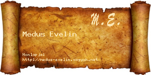 Medus Evelin névjegykártya